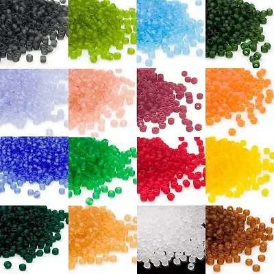 340 Matsuno Dyna-Mites 6/0 #6 Glass Spacer Seed Beads Transparent Matte Colors • $3.24