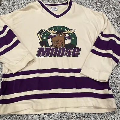 Vintage Minnesota Moose Long Sleeve Hockey Shirt XL • $99.99