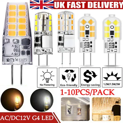 UK G4 LED Capsule Corn Light Bulbs AC/DC12V Warm Cool White Replace Halogen Lamp • £1.95