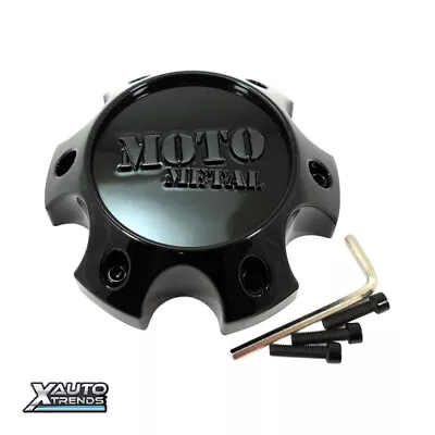 Moto Metal Wheel Center Cap Gloss Black W/ Gray Lettering T127L145-6-H42-S1G • $22