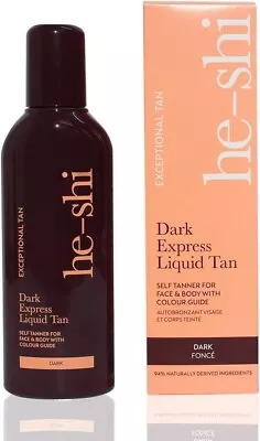 He-Shi Dark Express Liquid Tan Instant FakeTan Liquid Express FlawlessTan Lotion • £22