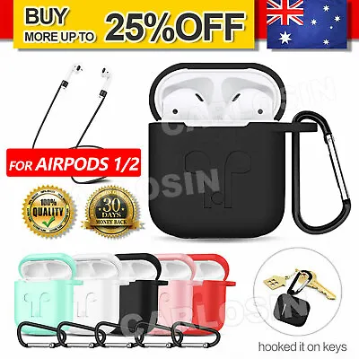 $4.95 • Buy For Airpods 1/2 Case Cover Skin Anti Lost Strap Anti Scratch Shockproof Holder