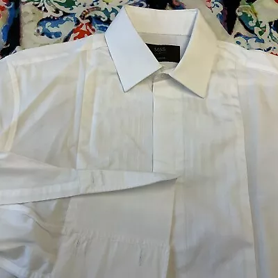 £7.99 • Buy M&S Formal Shirt Double Cuff 22” Across Regular New