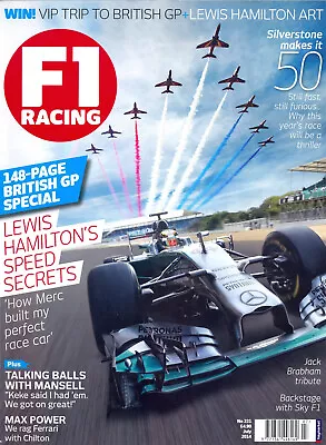 F1 RACING MAGAZINE - JULY 2014 - BRITISH GP SPECIAL - Excellent Condition • £2.75