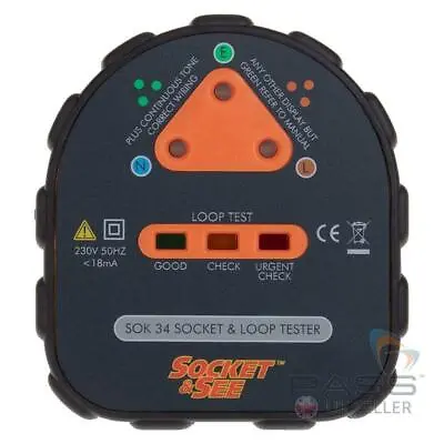 Socket & See SOK34 Easy Socket And Earth Loop Tester - Non Trip With LED Lights • £67