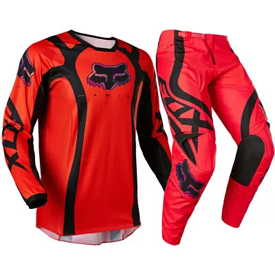 NEW Fox 180 Venz FLO Red Dirt Bike Gear Set • $129