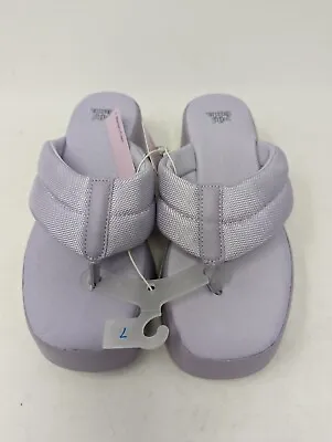 Wild Fable Women's Angela Platform Memory Foam Shoe Flip-flop Sandals Purple • $1.69