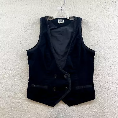 $65 • Buy Y2K 2000s Converse Black Alice Cullen Mall Goth Fairy Cyber Grunge Vest L XL