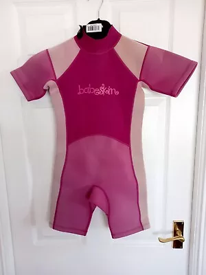 £7 • Buy Babe Skin Girl Pink Shortie Wetsuit Age 10-12 Years ** Pls Read Description **