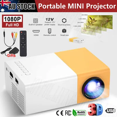 $52.99 • Buy Mini Projector HDMI USB LED HD 1080P Home Cinema Portable Pocket Projector Party