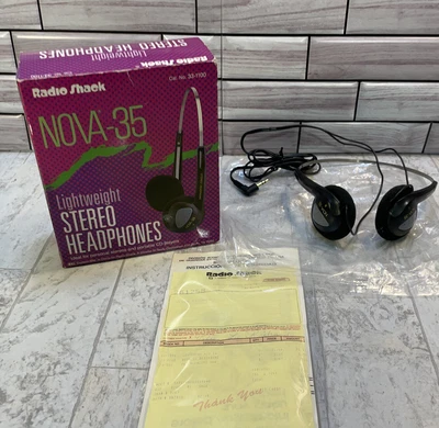 $7.95 • Buy Vintage Radio Shack Nova 35 Stereo Headphones In Box