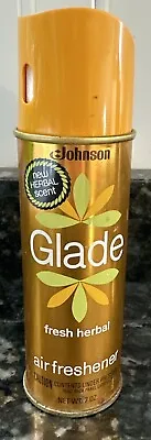 1960’s Glade Air Freshener Fresh Herbal Scent 7oz 75% Full Movie Prop • £57.83