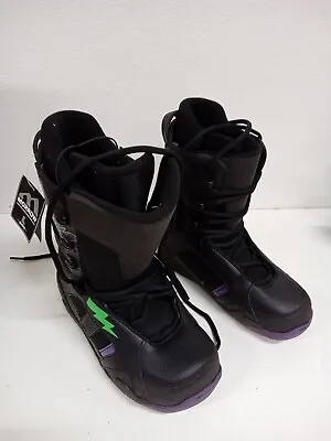 Snowboard Boots Men’s Size 6 Morrow Big Revert Green Black Lace Up #f2 • $49