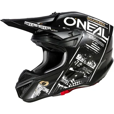 NEW Oneal 5 Series Attack Black/White Dirt Bike Helmet • $129