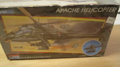 Vgt 1988 Monogram Apache Helicopter 1:72 Snap Tite Model Kit #11327 Unopened • $15