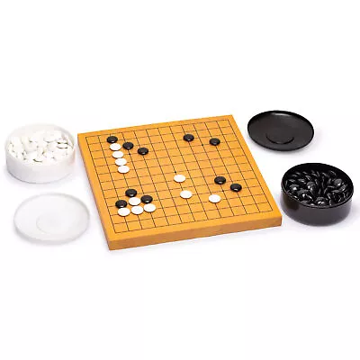 Shin Kaya Reversible Go Game Set Board (0.8-inch) With Double Convex Stones • $54.99