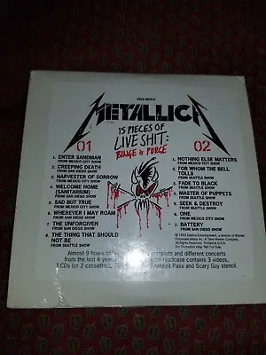 Metallica 15 Pieces Live Shit Binge Purge Cardboard 2 Cd 1993 Promo Sealed  • $200