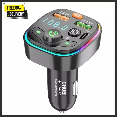 Uk Car Wireless Bluetooth Fm Transmitter Mp3 Player Usb Car Charger Adapter • £8.99