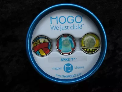 MOGO Magnetic Charms Spike It Volleyball We Just Click Set Of 3 Charms Tin New • $5.99