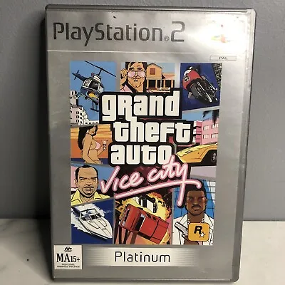 Grand Theft Auto Vice City Sony PlayStation 2 PS2 Game Complete AUS PAL • $14