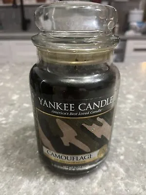 Yankee Candle Camouflage Large Jar Never Lit Men’s Man Cave Bar Garage Guy • $50