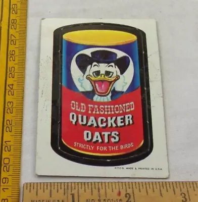 Wacky Packages 1967 Die-Cut Card #44 Quacker Oats B ORIGINAL VINTAGE Topps TCG • $49.95