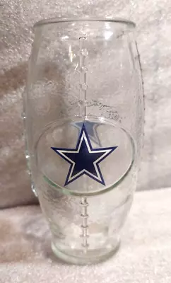 Vintage Dallas Cowboys Official NFL Football Shaped Glass - Memorabilia New • £16.37