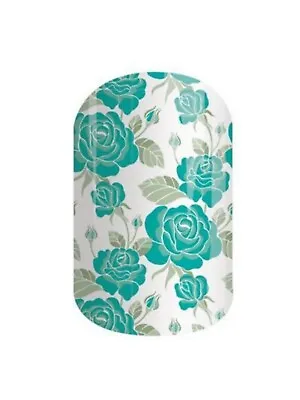 $5.85 • Buy 🦊 Jamberry Nail Wraps Vinyl Full Sheet  Destiny Glossy Green Blue Teal Floral