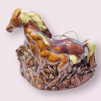 Phil Mar Glazed Ceramic Horse Mare  Colt TV Lamp Light MCM 1950s Vintage • $49.99