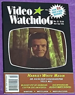 Video Watchdog Magazine # 22 (Mar/Apr 1994) Harriet White Medin / Audio Watchdog • $12