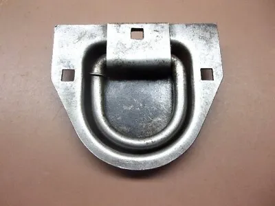 Vintage Steel Spring Loaded Flush Mount Trap Door Handle 3 1/4  X 3 3/4  CLEAN! • $12.99