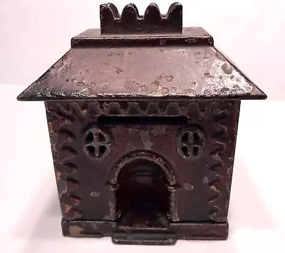 Still Bank J & E Stevens Cast Iron Crown Building Circa 1870's Antique Very Nice • $85