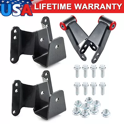 4  Rear Drop Lowering Hanger Shackle Kit For 1973-1987 Chevy GMC C10 2WD Pickup • $54.89