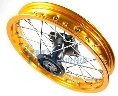 12  Front Aluminum Rim Wheel Disc Brake 12mm Pit Dirt Bike Rm06y • $99.99