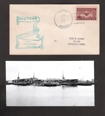 U.S.S. Mindoro (CVE-120) - Naval Ship's Cover -January 21 1952 - Gmahle Cachet • $4.99