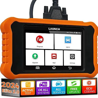 LAUNCH Elite 2.0 PRO For GM Bidirectional OBD2 Scanner Car Diagnostic ECU Coding • $149