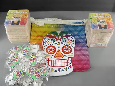 Corona Beer Lot Sugar Skull Vinyl String Pennant Banner Coaster Keychain New • $79.91