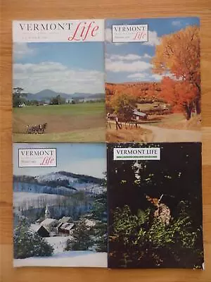 4 Vintage Issues Vermont Life Magazine- Summer Autumn Winter 1961 Spring 1965 • $5.99