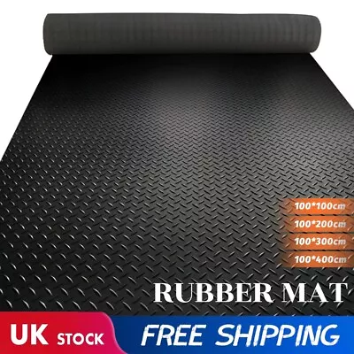 Checker - Plate Rubber Garage Flooring Matting 1m Wide X 3mm Thick - A Grade • £12.41