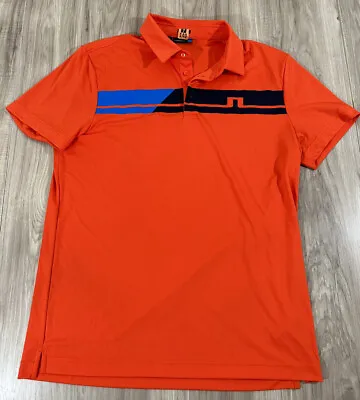 J. LINDEBERG JL Mens Golf Polo Shirt Regular Fit Size XL Stylish EUC • $25.09