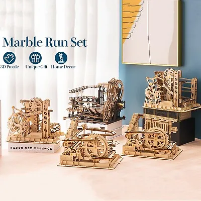 ROKR Marble Run 3D Wooden Puzzles Mechanical DIY Model Kit Gifts For Adult Kid • $42.99