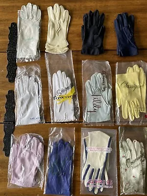 Vintage LOT 12 Pair 1950s GLOVES  KID LEATHER ITALY Italian Wrist • $50