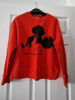 £10 • Buy Women's Zara Red Angry Face Mickey Mouse Sweatshirt Size M