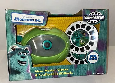 Monsters Inc. Green Eye Mike Viewer-Master Viewer & 3 Collectible 3D Reels 2002 • $56.99