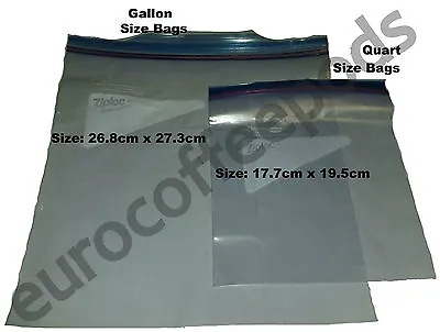 Ziploc Heavy Duty Double Zipper Freezer Food Bags Quart/Gallon Pick From 2 Size • £6.99