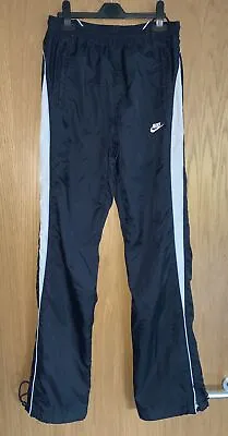 Nike Nylon Tracksuit Bottoms Blue White Mens Size S • £17