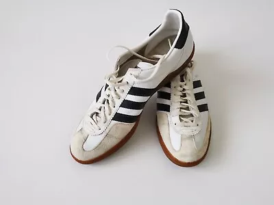 Vintage Adidas Universal Sneakers Shoes 1980s West Germany White-black Size 9 • $160