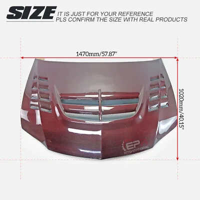 For EVO 8 9 VTX Cyber Evo Hood (Track Version) Red Double Side Carbon Fiber • $3599.10