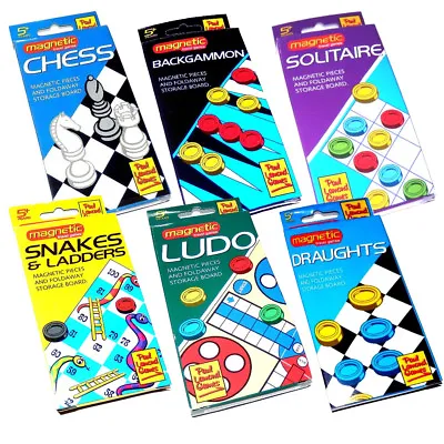 Magnetic Travel Board Games Backgammon Chess Draughts Ludo Snakes & Ladders • £6.96