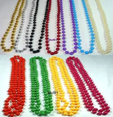 £2.65 • Buy Bright Hot Colours Long Rope Plastic Beads Necklace  Fancy Dress Disco Party New